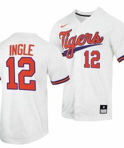 Cooper Ingle Jersey Clemson Tigers College Baseball White #12