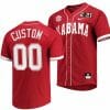 Custom Alabama Baseball Jersey Crimson Tide Name and Number NCAA College 2021 CFP National Championship
