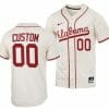 Custom Alabama Baseball Jersey Crimson Tide Name and Number NCAA College Natural
