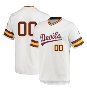 Custom Arizona State Jersey Sun Devils Name And Number Baseball College White 6 Custom Arizona State Baseball Jersey Sun Devils Name, Number College White