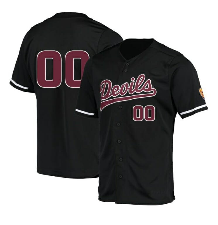 Custom Arizona State Jersey Sun Devils Baseball Name and Number College Black 1 Custom Arizona State Baseball Jersey Sun Devils Name and Number College Black