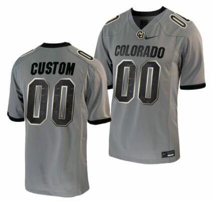 Custom Colorado Buffaloes Jersey Name and Number College Football Untouchable Game Grey