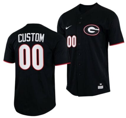 Custom Georgia Bulldogs Baseball Jersey Name and Number NCAA College Black 6 Custom Georgia Bulldogs Baseball Jersey Name and Number NCAA College Black