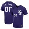 Custom Kansas State Wildcats Baseball Jersey Name and Number NCAA College Purple