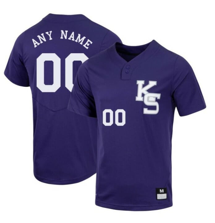 Custom Kansas State Wildcats Jersey Name and Number Baseball NCAA College Purple 1 Custom Kansas State Wildcats Baseball Jersey Name and Number NCAA College Purple