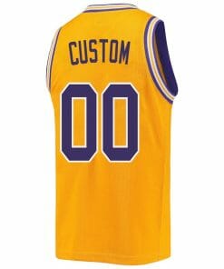 Custom LSU Tigers Basketball Jersey Name and Number 2023 NCAA College Retro Gold1 2