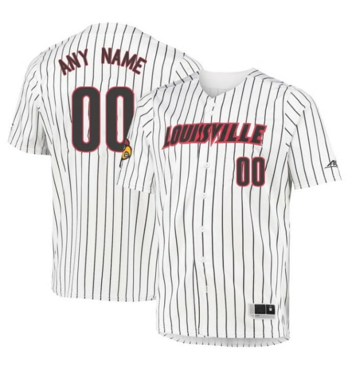 Custom Louisville Cardinals Jersey Name and Number Baseball College White 1 Custom Louisville Cardinals Baseball Jersey Name and Number College White