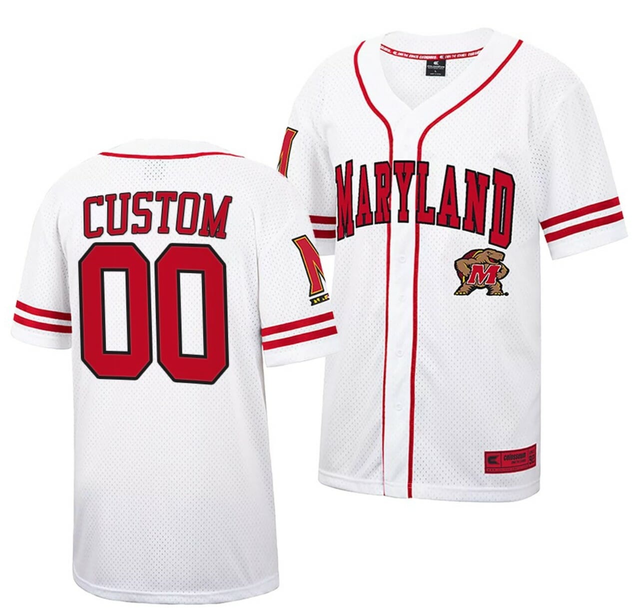 Custom Maryland Terrapins Baseball Jersey Name and Number NCAA College Retro White 1 Custom Maryland Terrapins Baseball Jersey Name and Number NCAA College Retro White