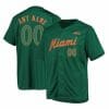 Custom Miami Hurricanes Baseball Jersey Name and Number NCAA College Green