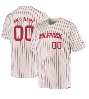Custom NC State Wolfpack Jersey Name and Number Baseball NCAA College White 6 Custom NC State Wolfpack Baseball Jersey Name and Number NCAA College White