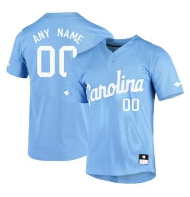 Custom North Carolina Baseball Jersey Name and Number Tar Heels NCAA College Royal