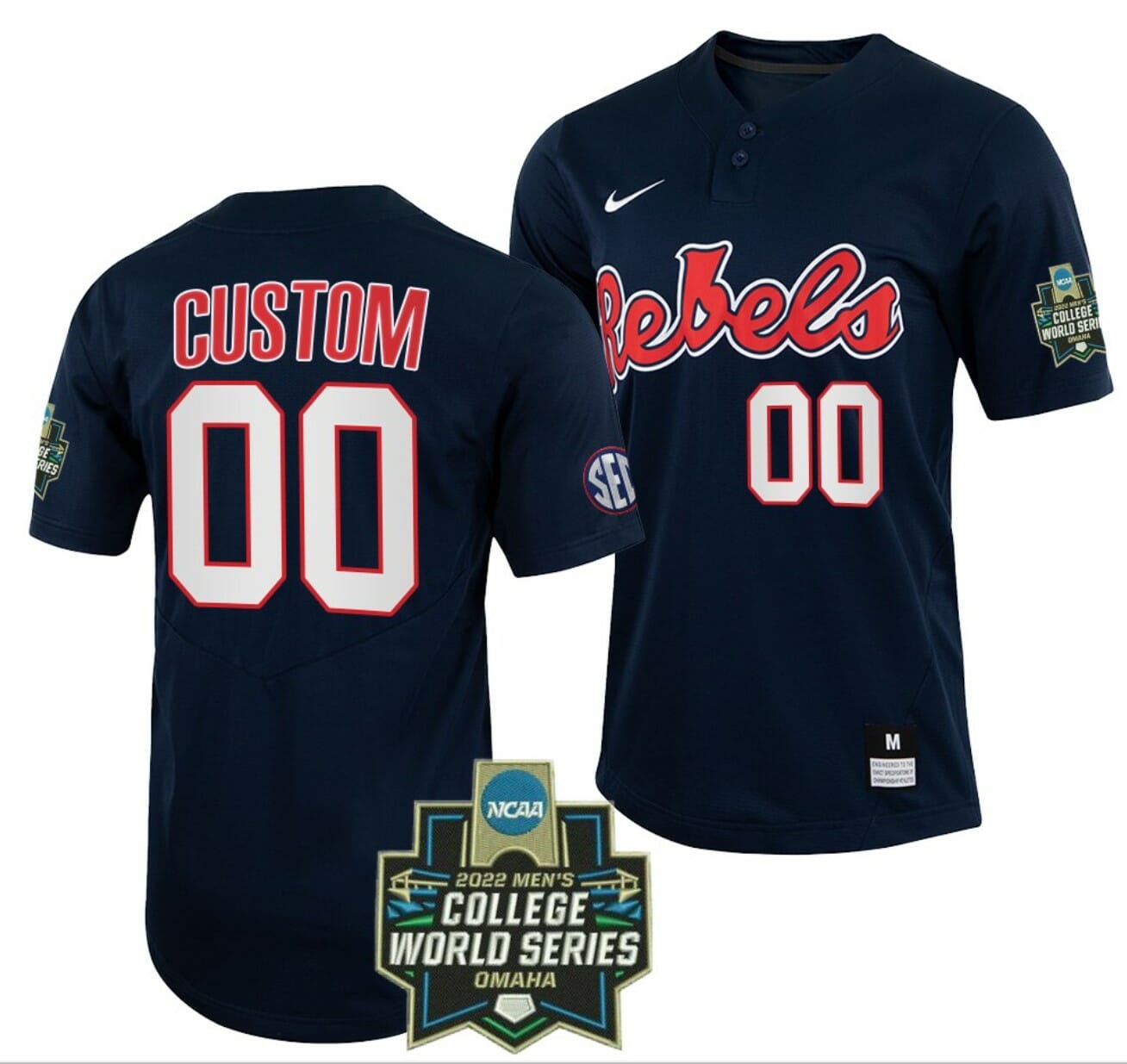 Custom Ole Miss Rebels Baseball Jersey Name and Number NCAA 2022 College World Series 1 Custom Ole Miss Rebels Baseball Jersey Name and Number NCAA 2022 College World Series