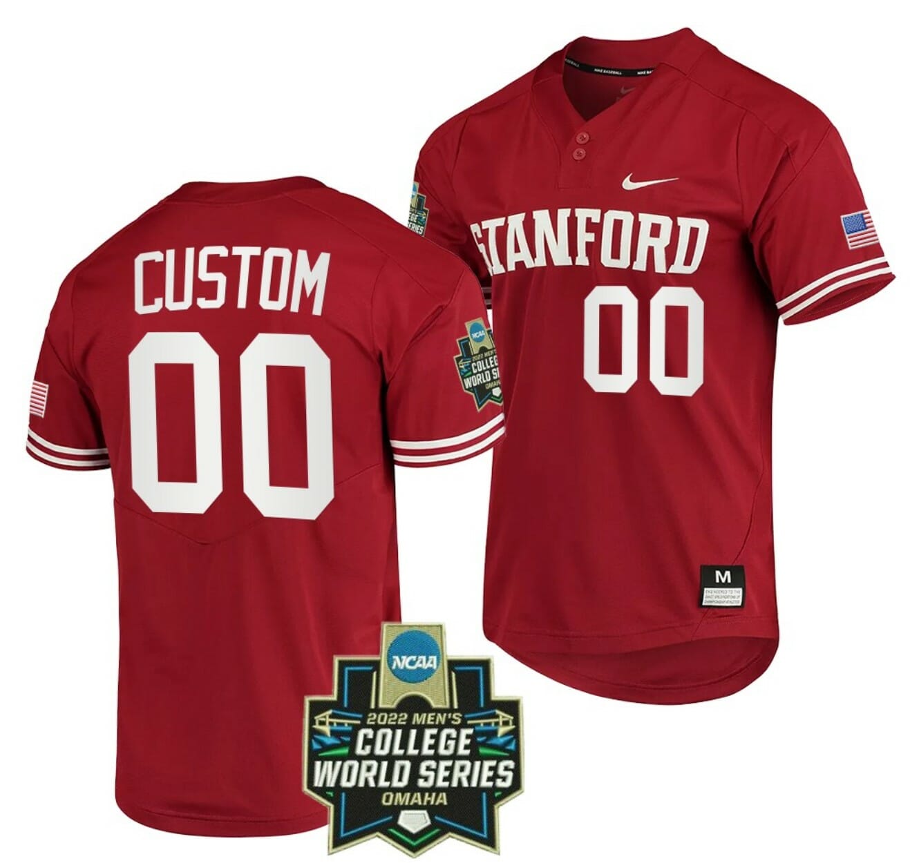 Maillot de baseball Stanford Cardinal homme grand maillot universitaire