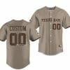Custom Texas Aggies Baseball Jersey Name and Number NCAA College Khaki Alternate Corps of Cadets
