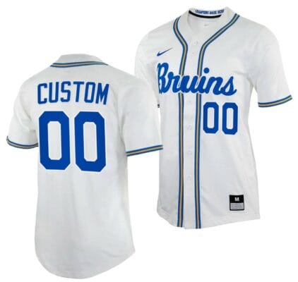 Custom UCLA Bruins Baseball Jersey Name and Number NCAA College Replica White 6 Custom UCLA Bruins Baseball Jersey Name and Number NCAA College Replica White
