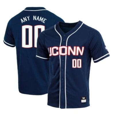 Custom UConn Huskies Baseball Jersey Name and Number College Navy 6 Custom UConn Huskies Baseball Jersey Name and Number College Navy