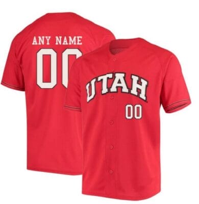 Custom Utah Utes Baseball Jersey Name Number NCAA College Red