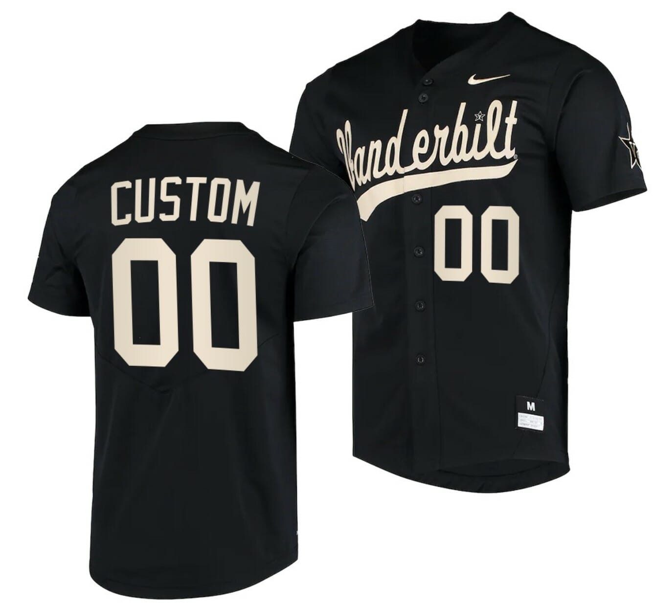Custom Vanderbilt Commodores Baseball Jersey Name and Number NCAA College Replica Black 1 Custom Vanderbilt Commodores Baseball Jersey Name and Number NCAA College Replica Black