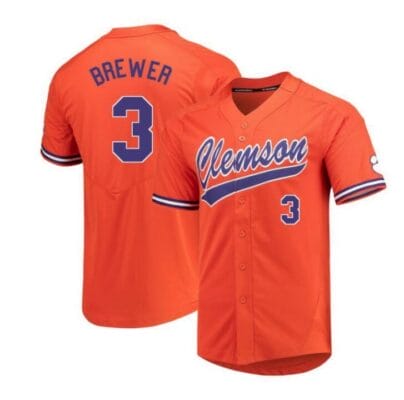 Dylan Brewer Jersey Clemson Tigers Baseball NCAA College Orange Alumni #3