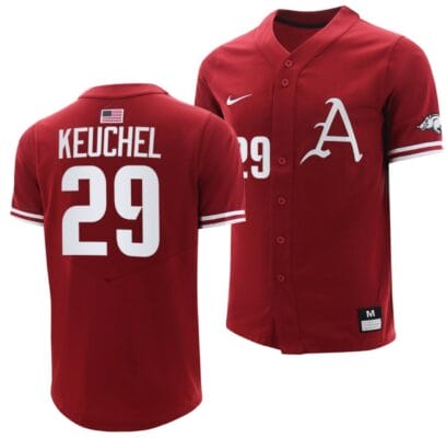 Dallas Keuchel Jersey Arkansas Razorbacks College Baseball Cardinal #29