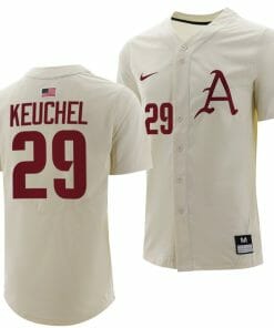 Dallas Keuchel Jersey Arkansas Razorbacks College Baseball Full-Button Natural #29
