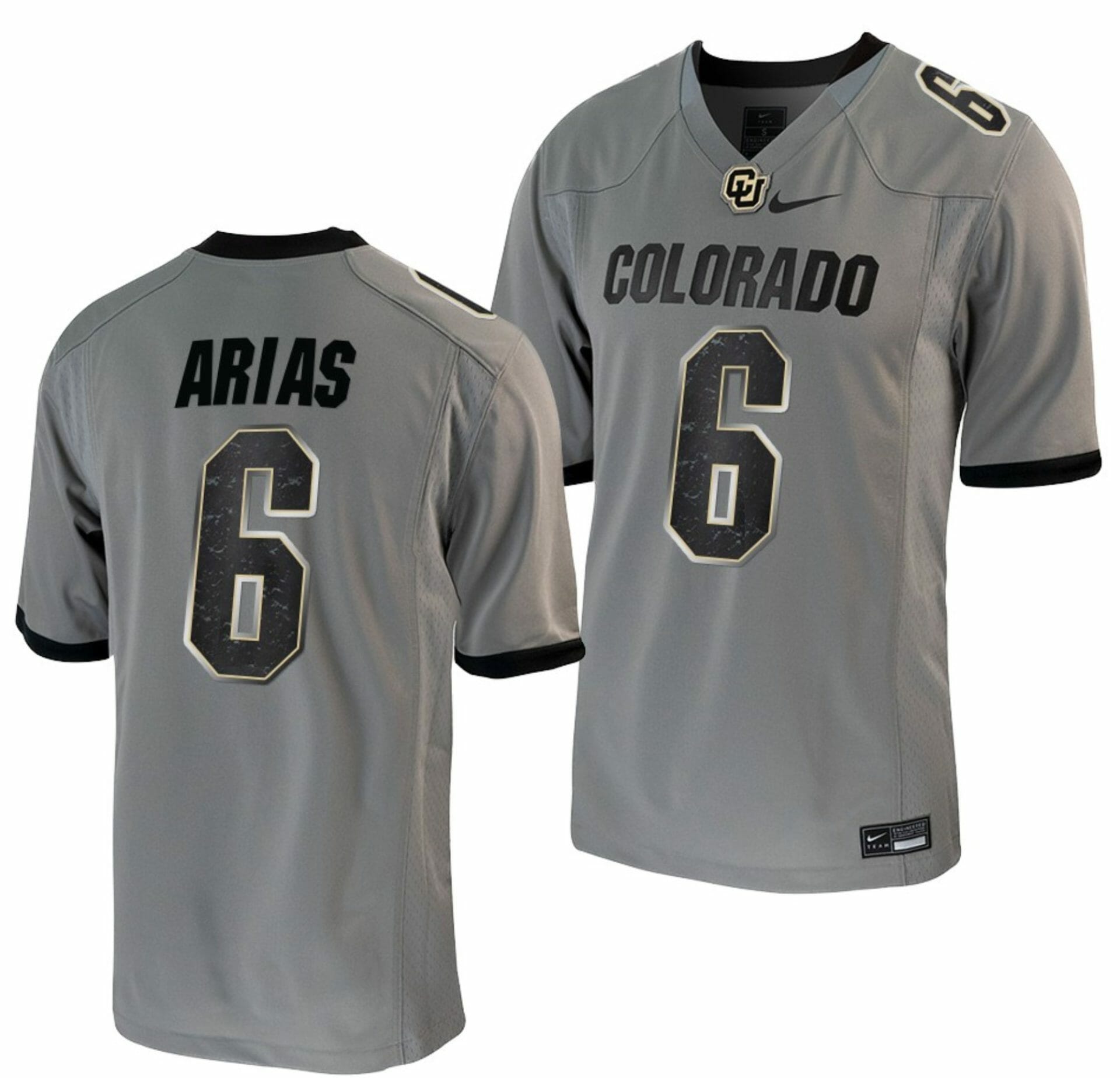 Daniel Arias Jersey Colorado Buffaloes College Football Untouchable Game Grey #6 1 Daniel Arias Jersey Colorado Buffaloes College Football Untouchable Game Grey #6