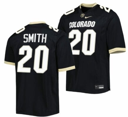 Deion Smith Jersey Colorado Buffaloes College Football Untouchable Replica Black #20