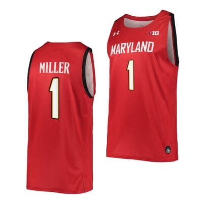 Diamond Miller Jersey Maryland Terrapins College Basketball NCAA eligibility Jersey 2023 WNBA Draft Red #1