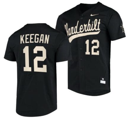 Dominic Keegan Jersey Vanderbilt Commodores College Baseball Replica Black #12