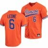 Dominic Leone Jersey Clemson Tigers College Baseball Orange Full-Button #6
