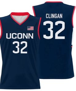 Donovan Clingan Jersey UConn Huskies College Basketball Navy #32