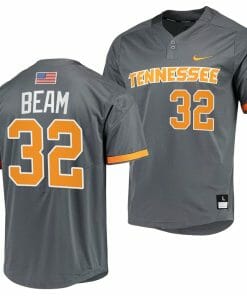 Drew Beam Jersey Tennessee Volunteers College Baseball Grey #32