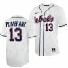 Drew Pomeranz Jersey Ole Miss Rebels College Baseball White #13