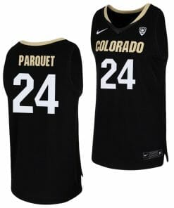 Eli Parquet Jersey Colorado Buffaloes College Basketball Replica Black #24