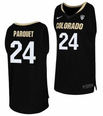 Eli Parquet Jersey Colorado Buffaloes College Basketball Replica Black #24 6 Eli Parquet Jersey Colorado Buffaloes College Basketball Replica Black #24