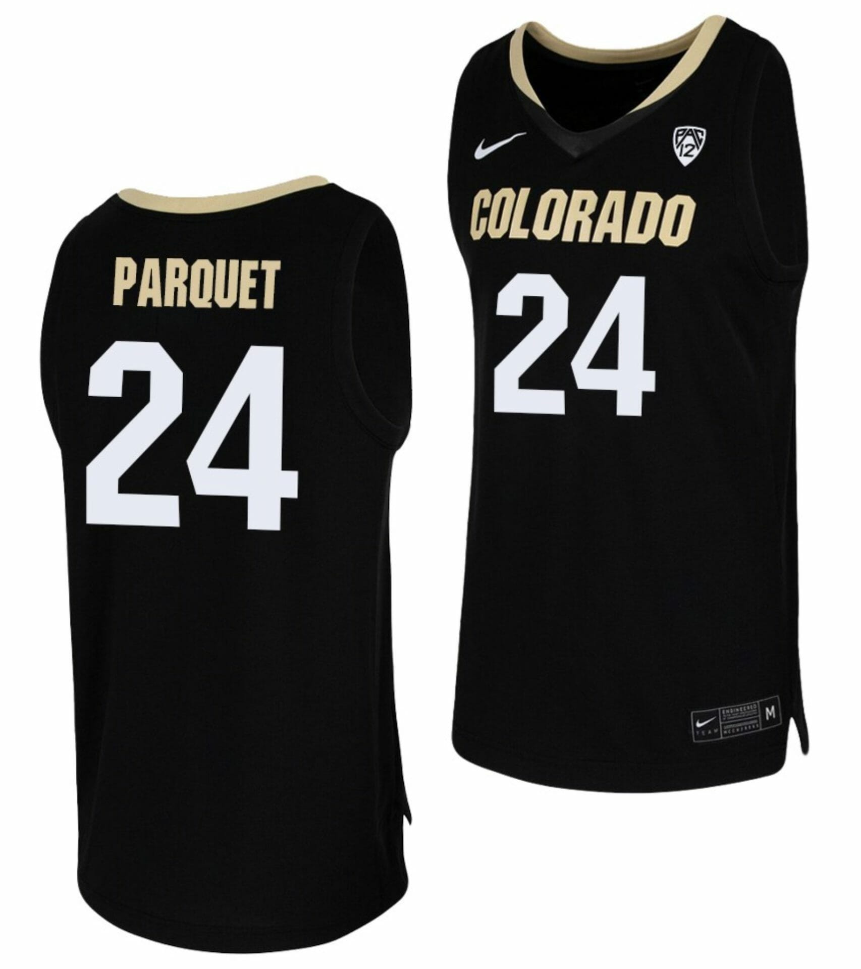 Eli Parquet Jersey Colorado Buffaloes College Basketball Replica Black #24 1 Eli Parquet Jersey Colorado Buffaloes College Basketball Replica Black #24