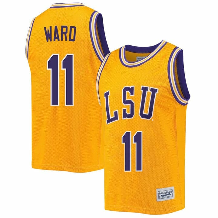 Emily Ward Jersey LSU Tigers Basketball 2023 NCAA College Retro Gold #11 1 Emily Ward Jersey LSU Tigers Basketball 2023 NCAA College Retro Gold #11