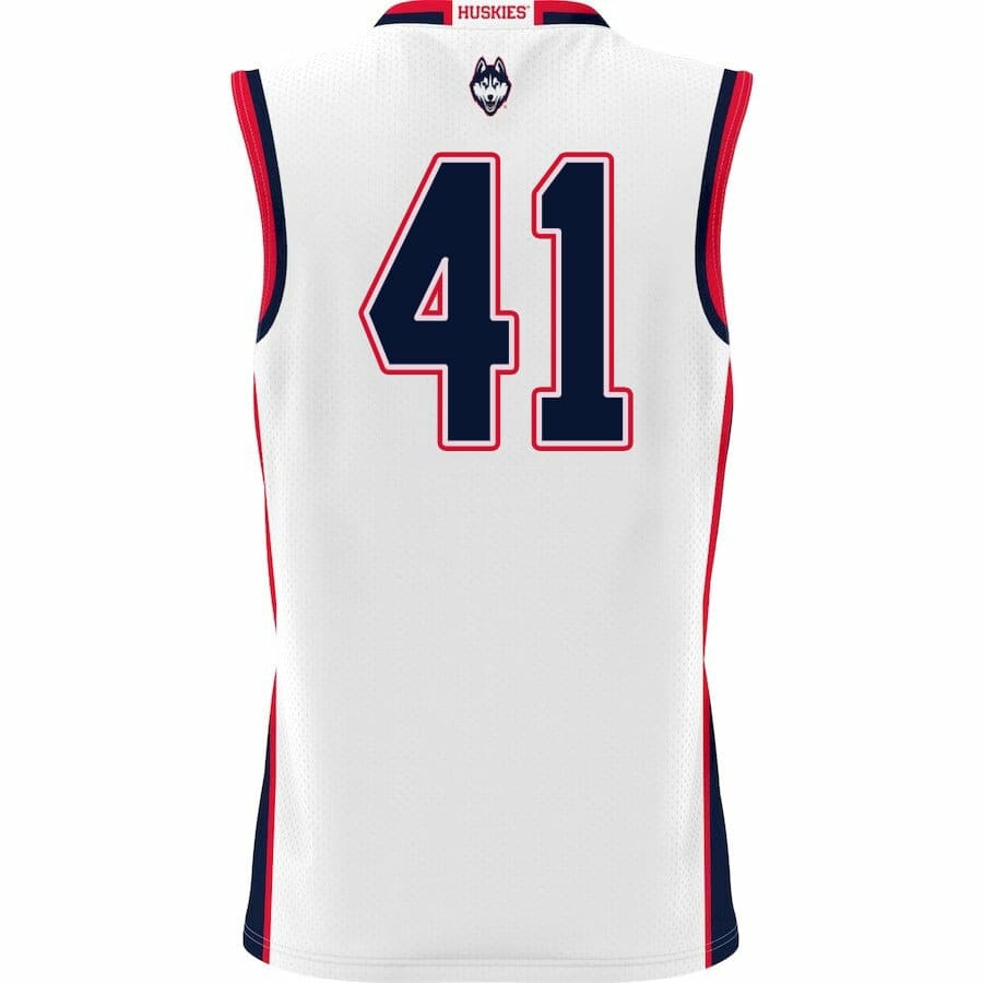 Emmett Hendry Jersey UConn Huskies College Basketball White #41 2 Emmett Hendry Jersey UConn Huskies College Basketball White #41 - Image 2