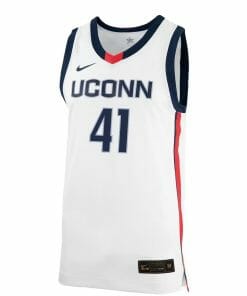 Emmett Hendry Jersey UConn Huskies College Basketball No Name White #41 6 Emmett HendryJersey UConn Huskies College Basketball No Name White 411 1