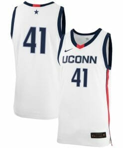 Emmett Hendry Jersey UConn Huskies College Basketball No Name White #41