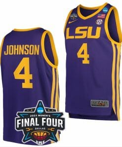 Flau'jae Johnson Jersey LSU Tigers College Basketball 2023 National Championship Bound Purple #4