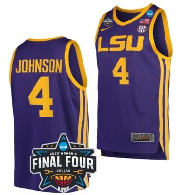Flau'jae Johnson Jersey LSU Tigers College Basketball 2023 National Championship Bound Purple #4