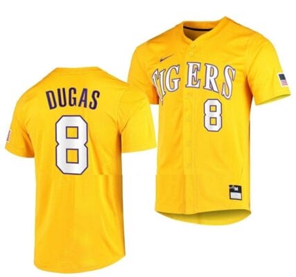 Gavin Dugas Jersey Lsu Tigers Baseball NCAA College Vapor Untouchable Elite Gold #8