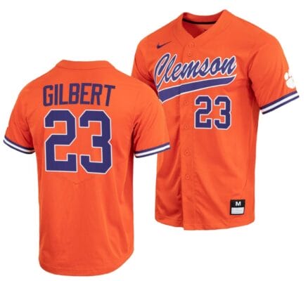 Geoffrey Gilbert Jersey Clemson Tigers College Baseball Orange Full-Button #23
