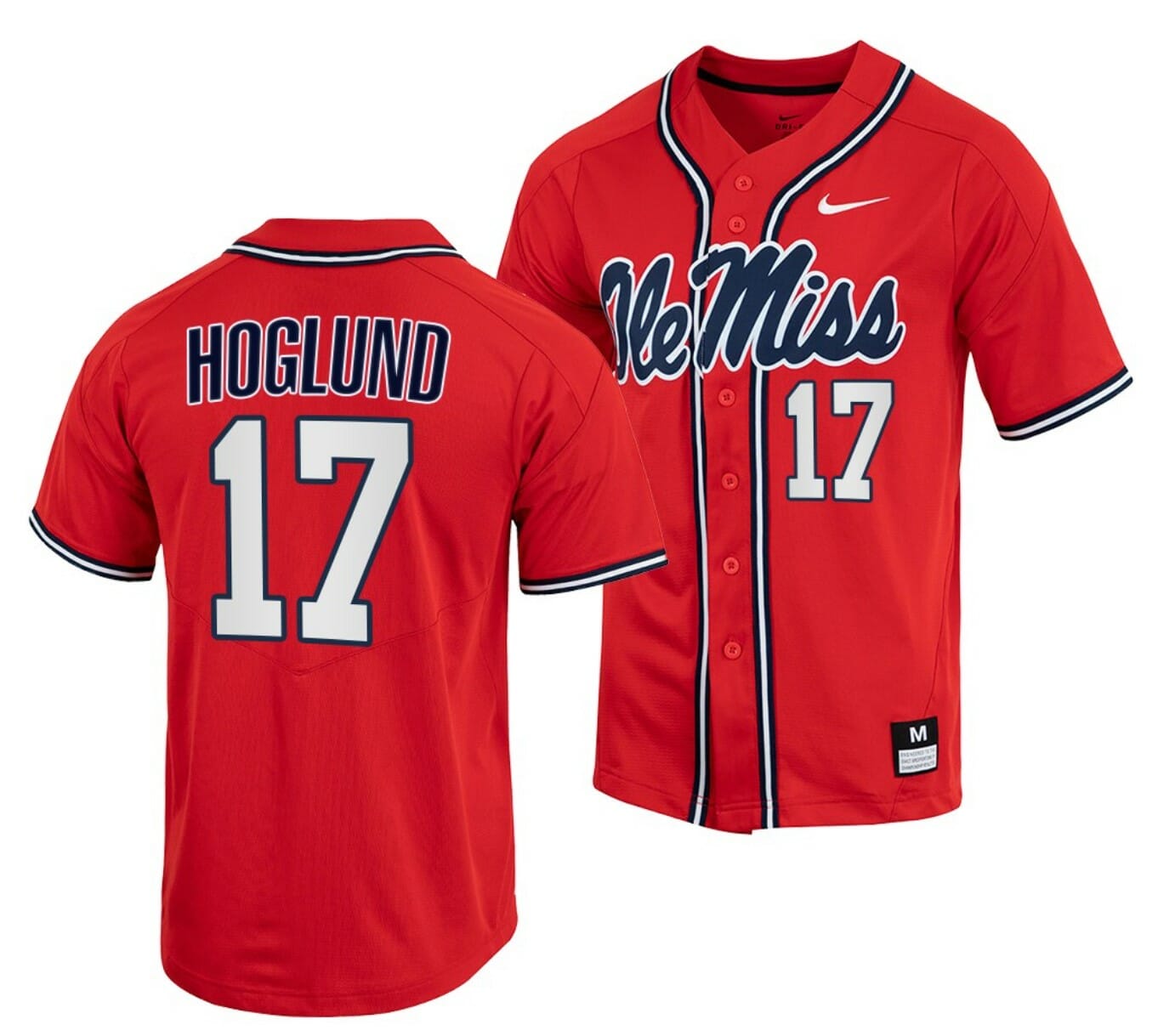 Gunnar Hoglund Jersey Ole Miss Rebels College Baseball Red #17 1 Gunnar Hoglund Jersey Ole Miss Rebels College Baseball Red #17