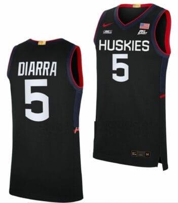 Hassan Diarra Jersey UConn Huskies College Basketball Limited Black #5