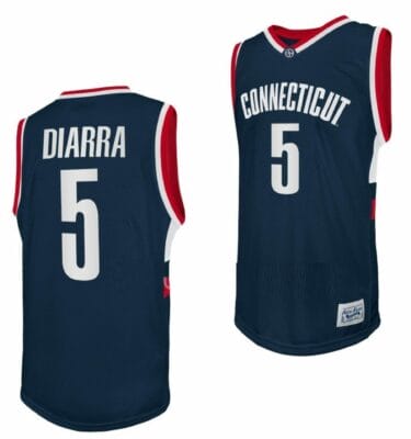 Hassan Diarra Jersey UConn Huskies College Basketball Navy Retro #5