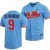 Hayden Leatherwood Jersey Ole Miss Rebels College Baseball Blue #9