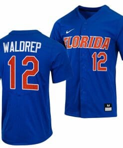 Hurston Waldrep Jersey Florida Gators College Baseball Full-Button Royal #12