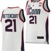 Ines Bettencourt Jersey UConn Huskies College Basketball White Replica #21